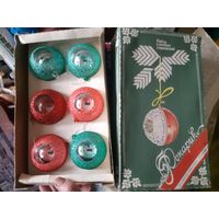 Набор елочных игрушек в родной коробке СССР Руденск