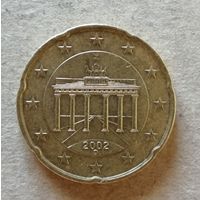 Германия 20 евроцентов 2002 г. Отметка мд: "D" - Мюнхен, KM# 211