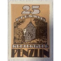 Нотгельд Пенцлин 25 пфеннигов 1922 год. Веймарская республика