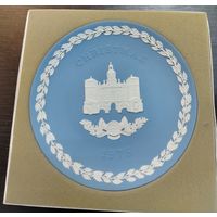 Винтажная коллекционная рождественская тарелка Wedgwood Jasperware 1978 года с изображением конной гвардии