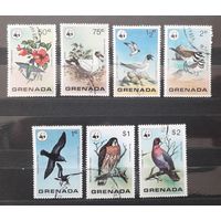 Гренада 1978г. Серия "Птицы". 7 марок из 8. гаш.