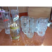 Коллекция пивных кружек и боралов  , 8 штук одним лотом .