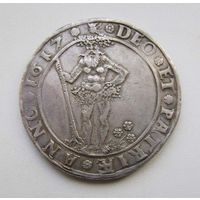 Талер 1617 года , Брауншвейг Вольфенбюттель , Фридрих Ульрих , "дикарь" .