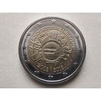 2 ЕВРО, ГЕРМАНИЯ (10 лет наличному обращению евро) 2012(J)