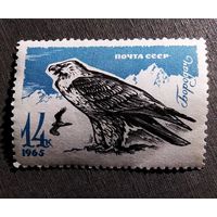 Марка СССР 1965 год Птицы