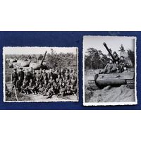 2 фото танкистов. 8х11 см. Цена за оба.
