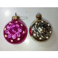 Ёлочные игрушки - Цветочки , СССР .