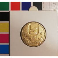 Финляндия 5 марок 1983 в холдере