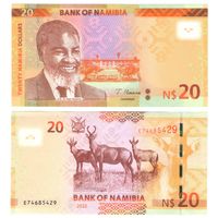 Намибия 20 долларов 2022 год  UNC