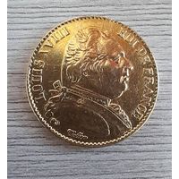 Франция 20 франков Людовик XVIII 1814 г. (золото)