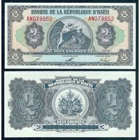 Гаити 2 гурда 1989 год, UNC