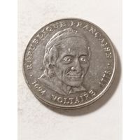 Франция 5 франков "300-летие со дня рождения Вольтера" 1994