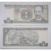 Куба 1 песо 2010 года UNC
