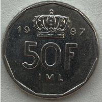 Люксембург 50 франков 1987 г.