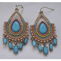 Крупные серьги,  мультиколор, с подвесками