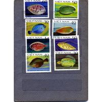 ВЬЕТНАМ, 1982,  Рыбы, серия 8м, гашен