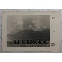 Окрестности Инсбрука с видом на горы, гашение почтовым штемпелем горных станций Хафелекар (2260 м) и Пачеркофель (1952 м), отправлено из Инсбрука 6.08.1941