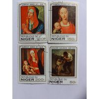 Марки   Живопись  Нигер Дюрер 1979 год   4  шт -3,00 руб.