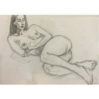 "Обнаженная лиричная" набросок а3