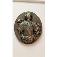 Барельеф плакетка Петр первый, силумин