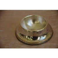 Ваза с серебрением  ( диаметр 8,5 см , высота 3 см )