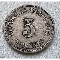 Германия 5 пфеннигов, 1913 A  2-12-33