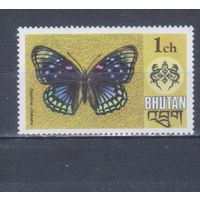 [1839] Бутан 1975. Фауна.Бабочка.1 ch. MNH