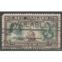 Новая Зеландия. Мореход А.Я.Тасман. Карта. 1940г. Mi#256.