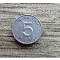 Werty71 Германия  ГДР 5 пфеннигов 1949