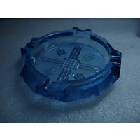 Пепельница 60-ые СССР Синее Стекло