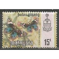 Малайские штаты(Пенанг). Дневная бабочка. 1971г. Mi#78.