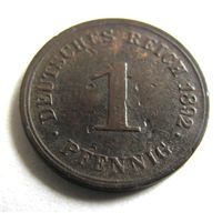 1 пфенниг 1892 GG