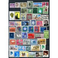 Марки разных стран 1 - 50+ марок - MNH, несколько марок с незначительными дефектами клея. #O-W-68-C-1