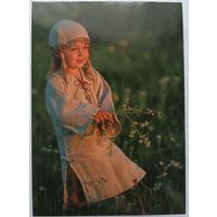 Прывитанне з Беларуси! Девочка. Открытка, глянец