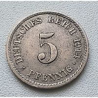 Германия 5 пфеннигов, 1914 A  2-12-34