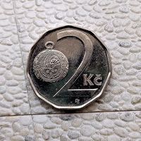 2 кроны 2013 года Чехия. Чешская Республика. Шикарная монета! Как новая!