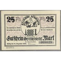 Нотгельд 25 пфеннигов 1921 год. Штрёбек,. Веймарская республика