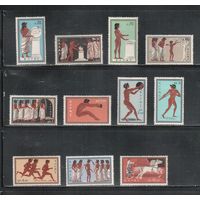 Греция-1960,(Мих.734-744)  ,  **  , Спорт,  ОИ-1960(полная серия)