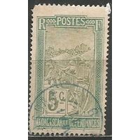 Французский Мадагаскар. Путешествие на носилках. 1908г. Mi# 77.