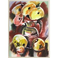 Гумен Ф.Ф "Осенний натюрморт", 1999 г. Акварель 43х61 см.