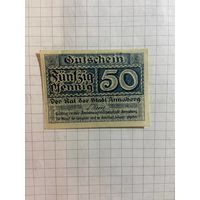50 пфеннингов (нотгельды) г. Германия.