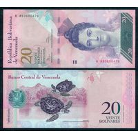 Венесуэла 20 боливара 2014 год, UNC