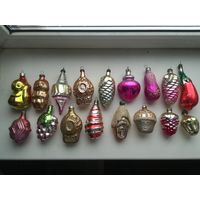 Новогодние, елочные игрушки. Лот 1. С рубля.