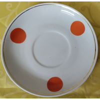 Блюдце эпохи СССР. Довбышевский фарфоровый завод (Довбыш), 1970-е гг