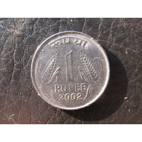Индия. 1 рупия. 2002. С 20 копеек. Распродажа коллекции. Смотрите другие лоты.