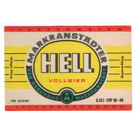 Этикетка пива Hell Германия П825