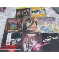 " Август"-2," Автограф", "Галактика"," Чёрный кофе", " Тяжёлый день", " Рок ателье" и "Нау" с " Бригадой С" 8-пластинок