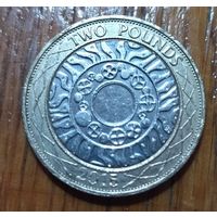 Великобритания, 2 фунта 2015 года