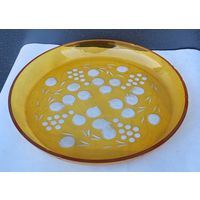 Поднос стеклянный с дефектами по краям