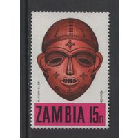 Замбия 1970** Африканская маска племени макиши